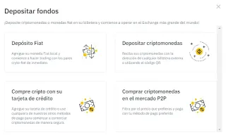 Binance depositar fondos