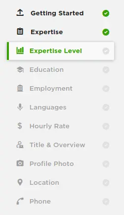 Upwork experiencia.