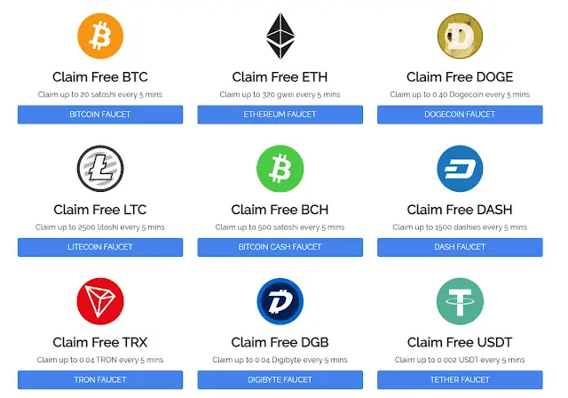 ▷ Claim Free Coins | Faucet que se puede reclamar cada 5 minutos.